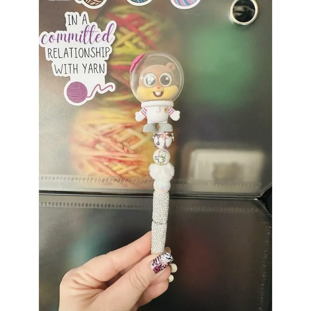 SpongeBob SquarePants Glitter Character Topper Ballpoint Pens Lot - 7 Characters